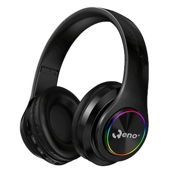 Casti Audio Sport Qeno® / Gaming Wireless, Bluetooth 5.0 / Plug-In, MP3 Card, Pure Bass Sound, Hands-free Call, 8-12H / 100H Standby Mode, Negru
