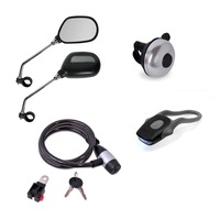set accesorii pentru bicicleta format din doua oglinzi retrovizoare antifurt sonerie metalica lanterna led waterproof imagen 18_0_
0