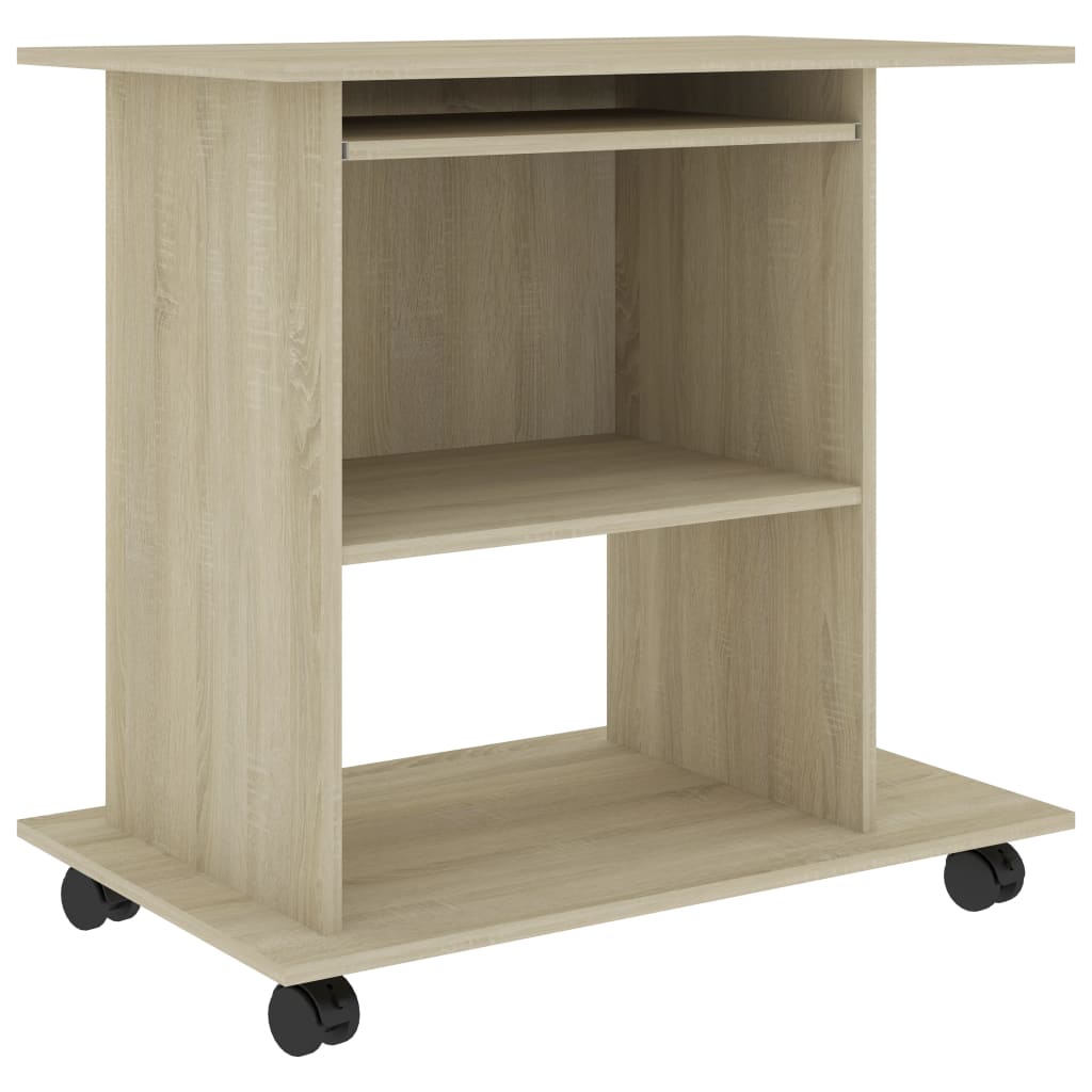 Birou de calculator, vidaXL, PAL, 80 x 50 x 75 cm, Maro