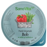 Pate / pasta vegetala tartinabila din bob cu ardei si tarhon Sano Vita 100 grame
