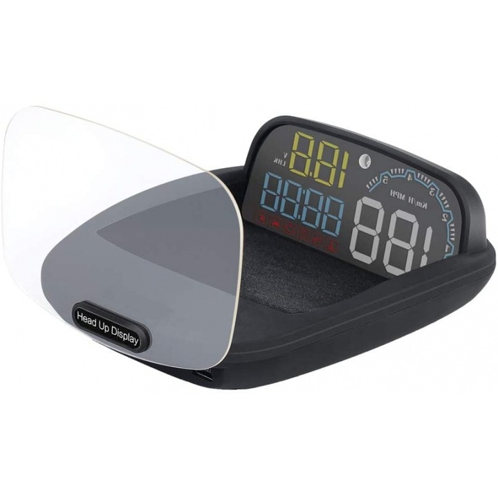 Display de bord pentru parbriz cu afisaj digital, de tip HUD, sistem OBD2, C600
