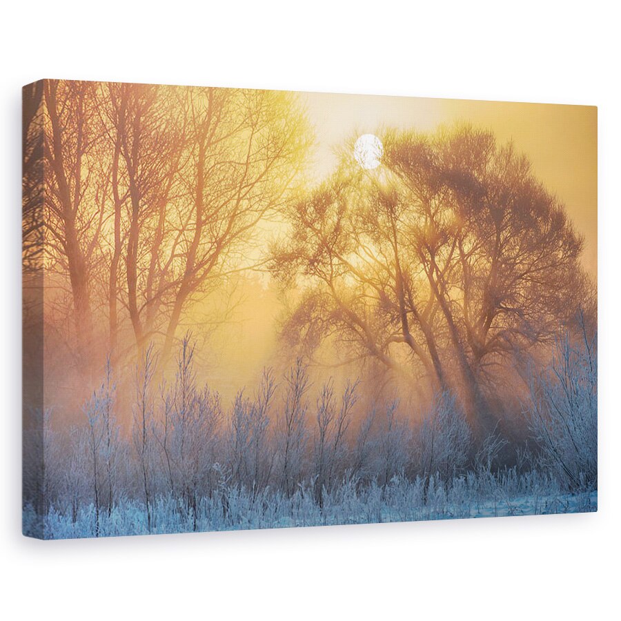 Tablou canvas - Cald Si Rece, Peisaj, Aur, Soare, Raze, 80x120 cm