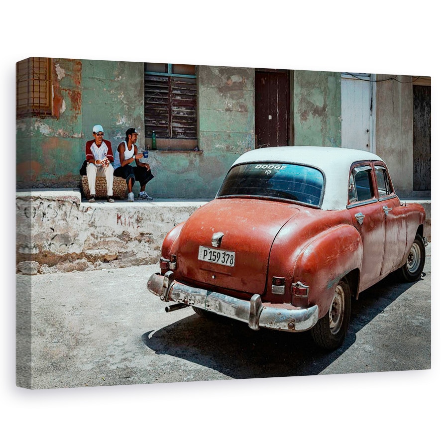 Tablou canvas - Luand O Pauza, Cuba, Havana, Strada, Relaxant, 20 x 30 cm