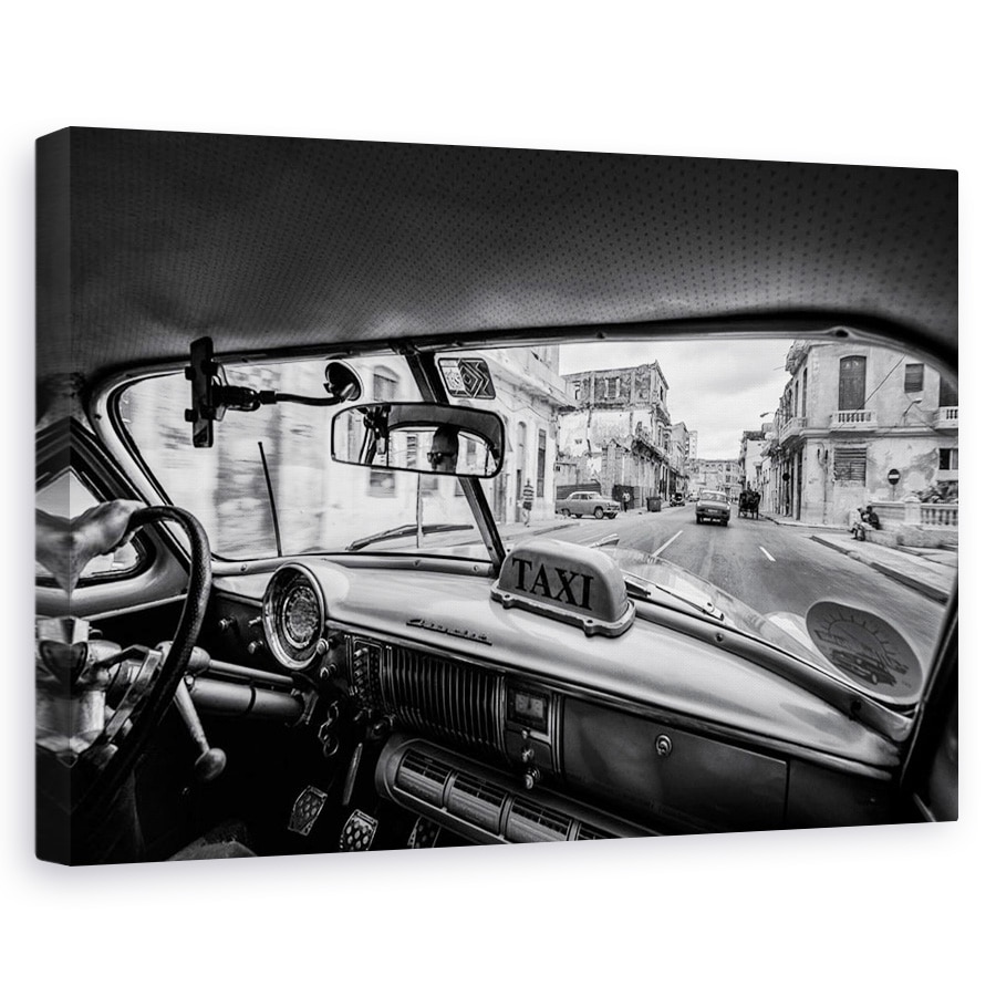 Tablou canvas - Calatorind Pe Strazile Cubaneze, Taxi, Strada, Conducere, Masina, 20 x 30 cm