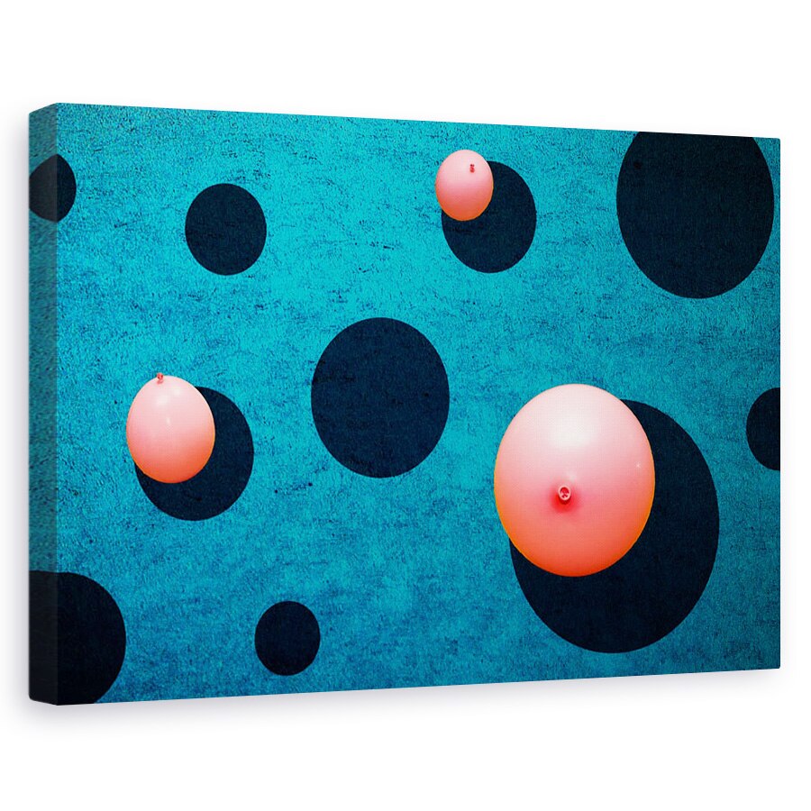 Tablou canvas - Trei Baloane, Abstract, Umbre, Cercuri, Balon, 20 x 30 cm