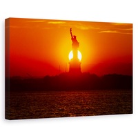 tablou canvas - de doua ori pe an apus de soare statuia libertatii 40 x 60 cm imagen 10_0_
0