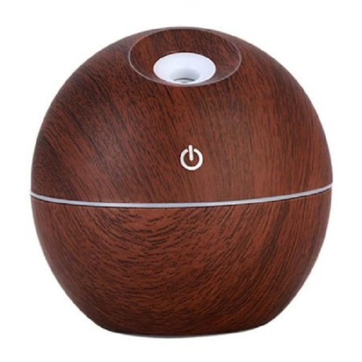 SIKS aromaterápiás párásító, többszínű LED, 130ml, barna