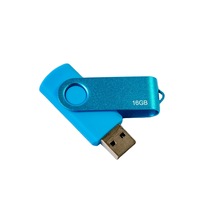 Memory stick 16GB 2.0 (Memorie USB), corp cauciucat, BLEU