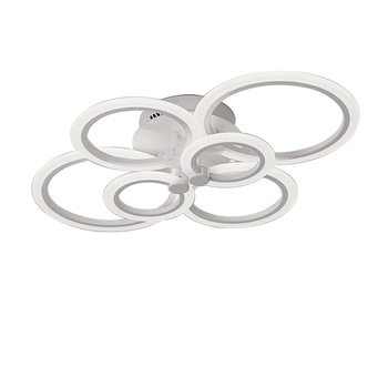 Lustra LED integrat SLC Selino Concept Rondo 2x3, 66-132W, cu aplicatie telefon, telecomanda, lumina calda/neutra/rece, intensitate reglabila, 80 cm, Alb Lustra LED integrat SLC Selino Concept Rondo 2x3, 66-132W, cu aplicatie telefon, telecomanda, lumina calda/neutra/rece, intensitate reglabila, 80 cm, Alb