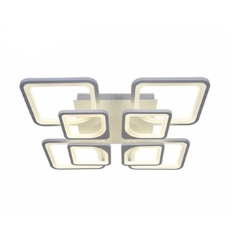 Lustra LED integrat SLC Selino Concept Quadrato 4+4, 108-216W, cu aplicatie telefon, telecomanda, lumina calda/neutra/rece, intensitate reglabila, 59 cm, Alb Lustra LED integrat SLC Selino Concept Quadrato 4+4, 108-216W, cu aplicatie telefon, telecomanda, lumina calda/neutra/rece, intensitate reglabila, 59 cm, Alb