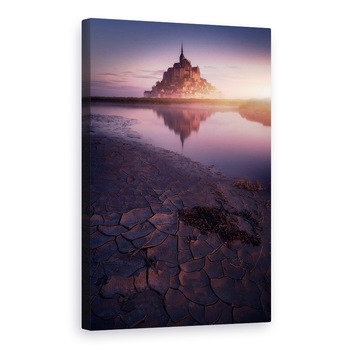 Tablou canvas - Muntele St. Michelle, Reflectie, Franta, Calatorie, Peisaj, Arhitectura, 20 x 30 cm Tablou canvas - Muntele St. Michelle, Reflectie, Franta, Calatorie, Peisaj, Arhitectura, 20 x 30 cm