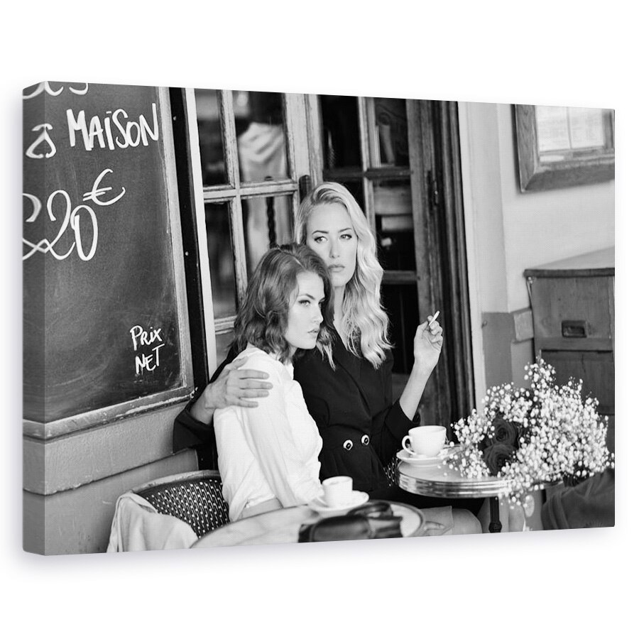 Tablou canvas - Retinandu-Ne Anii, Cafenea, Portret, Tigari, Fumator, 20 x 30 cm