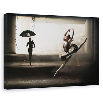 Tablou canvas - Balerini Pe Strada, Performanta, Umbrela, Salt, Gravitatie, 80x120 cm Tablou canvas - Balerini Pe Strada, Performanta, Umbrela, Salt, Gravitatie, 80x120 cm