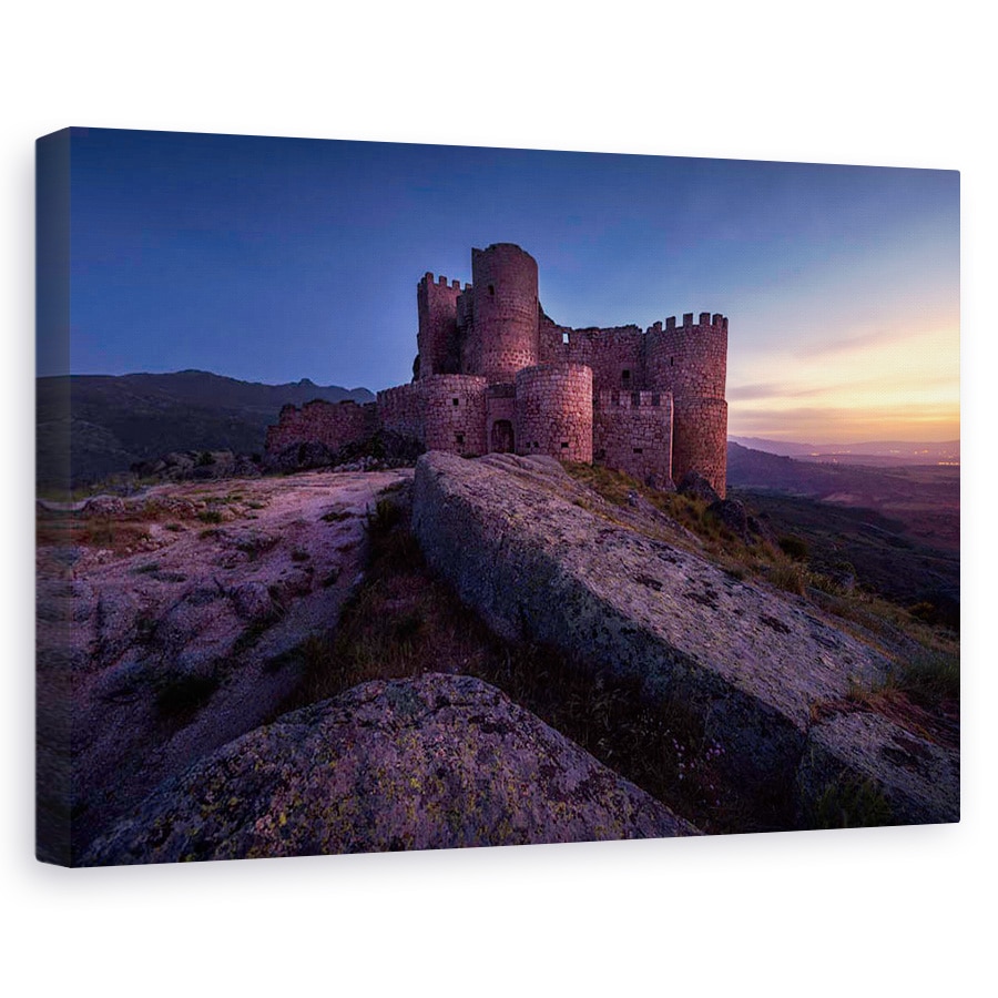 Tablou canvas - Castelul Aunqueospese, Medieval, Spania, Apus De Soare, 20 x 30 cm