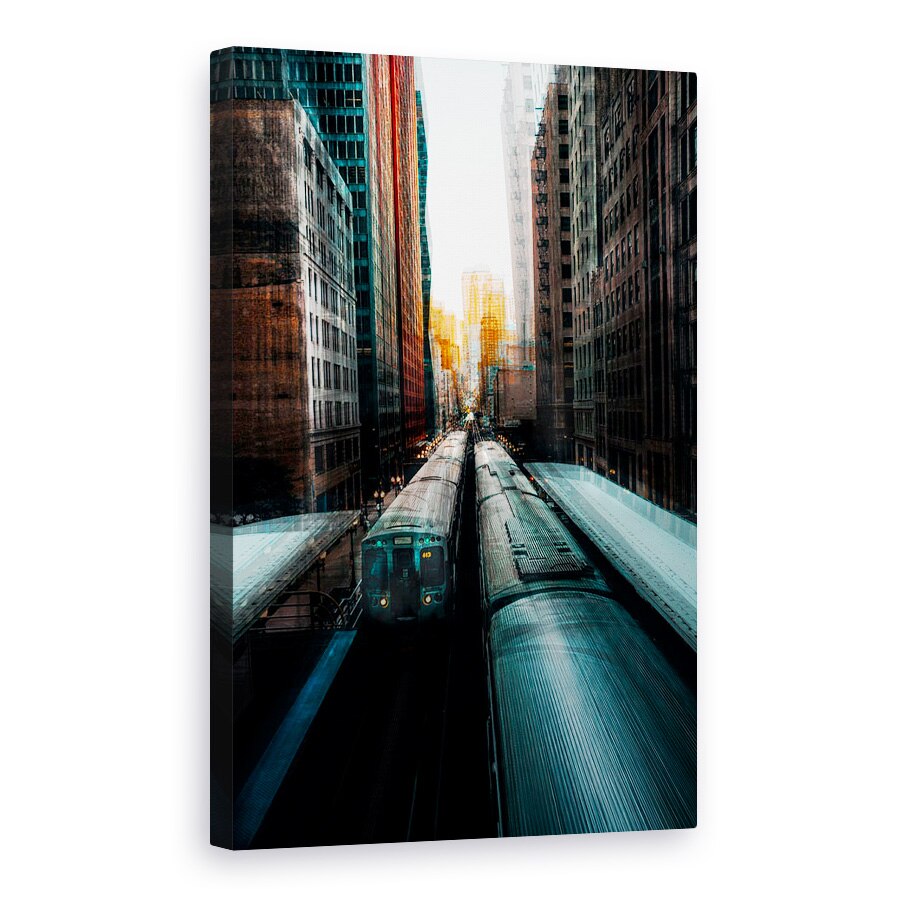 Tablou canvas - Gara Chicago, Statie, Tren, 20 x 30 cm