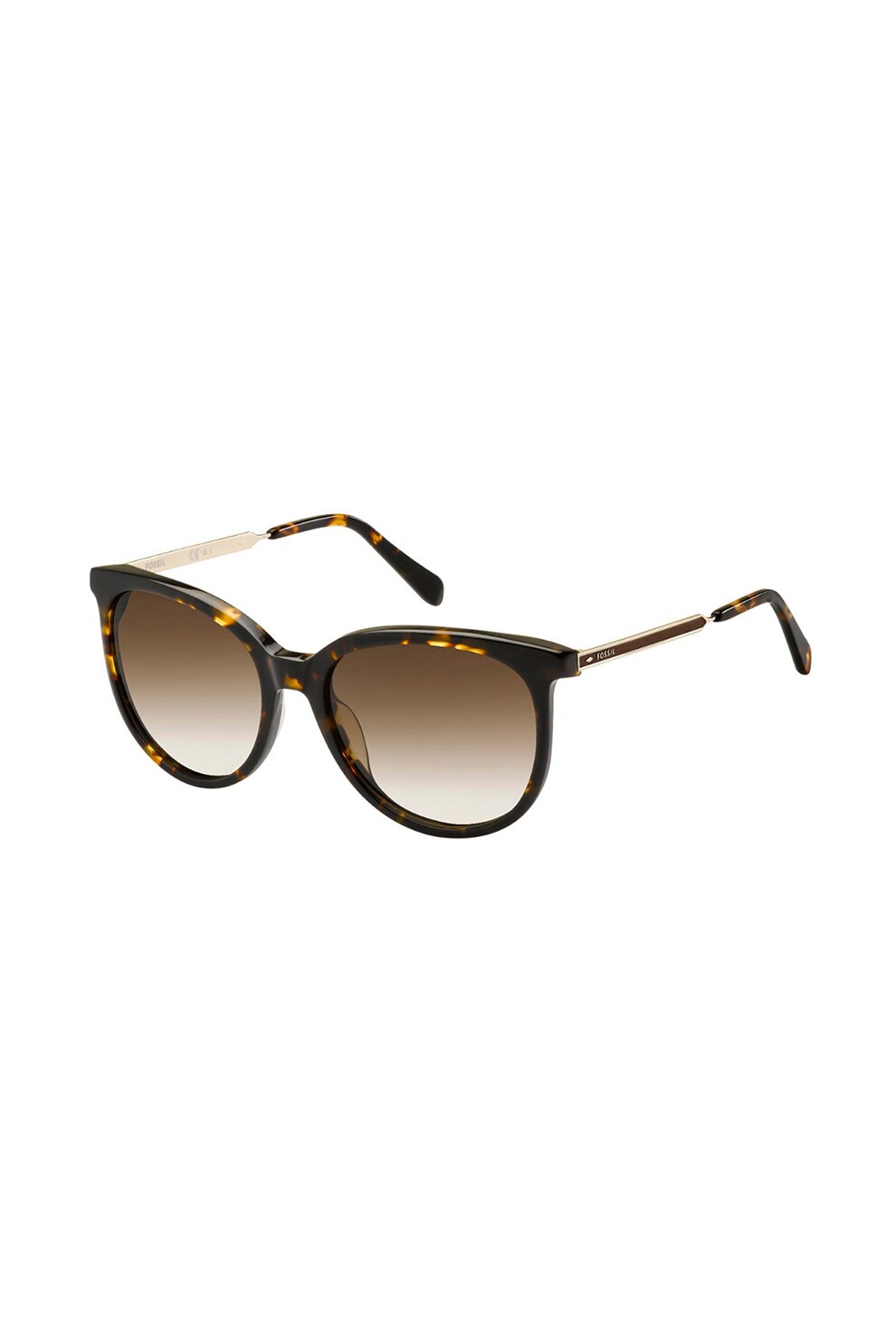 Fossil, Ochelari de soare pantos cu logo discret, Maro, 55-18-140 Standard