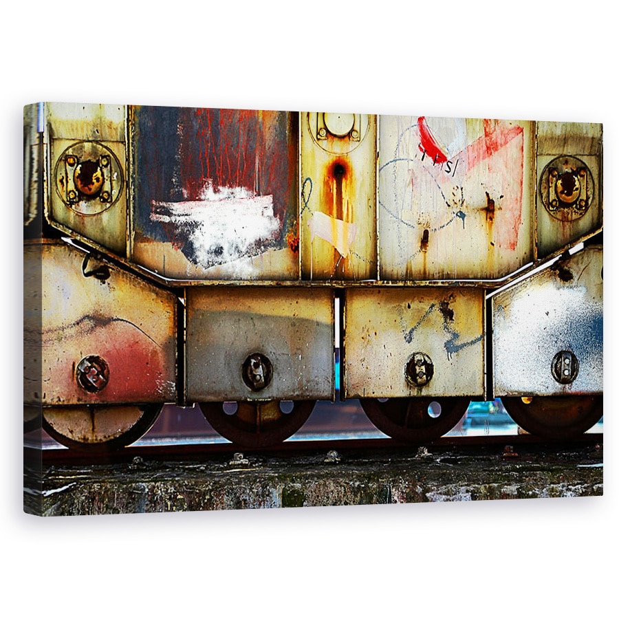 Tablou canvas - Roti, Tren, Roti, Feroviar, Cale Ferata, Metal, 60 x 100 cm