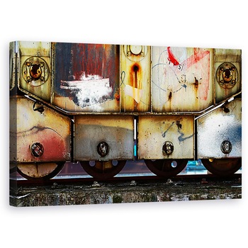 Tablou canvas - Roti, Tren, Roti, Feroviar, Cale Ferata, Metal, 50 x 80 cm Tablou canvas - Roti, Tren, Roti, Feroviar, Cale Ferata, Metal, 50 x 80 cm