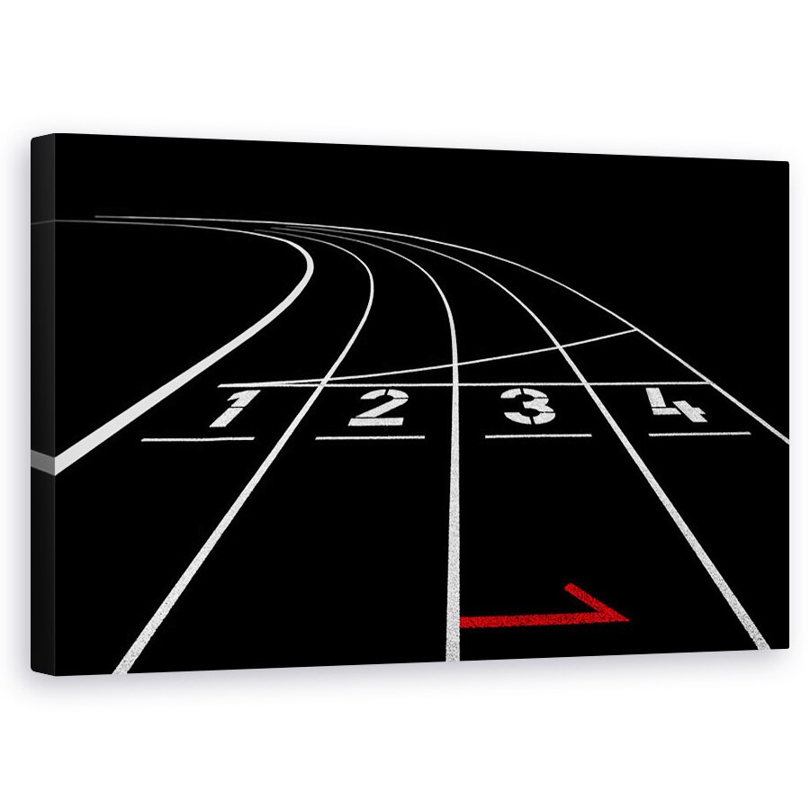 Tablou canvas - 1 2 3 4, Stadion, Piesa, Banda, Tartan, Germania, 50 x 80 cm