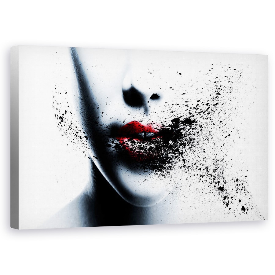 Tablou canvas - Transformare, Pasiune, Portret, Ulei, Fata, Buze, 60 x 100 cm