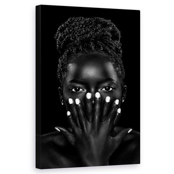 Tablou canvas - Brenda 06, Portret, Punct, Intuneric, Degetele, 60 x 100 cm Tablou canvas - Brenda 06, Portret, Punct, Intuneric, Degetele, 60 x 100 cm