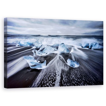 Tablou canvas - Diamante Albastre, Peisaj Marin, Iarna, Flux, Surf, 60 x 100 cm Tablou canvas - Diamante Albastre, Peisaj Marin, Iarna, Flux, Surf, 60 x 100 cm