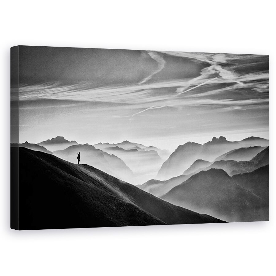 Tablou canvas - Vanator In Ceata, Vanator, Coliba, Venini, Munti, 60 x 100 cm