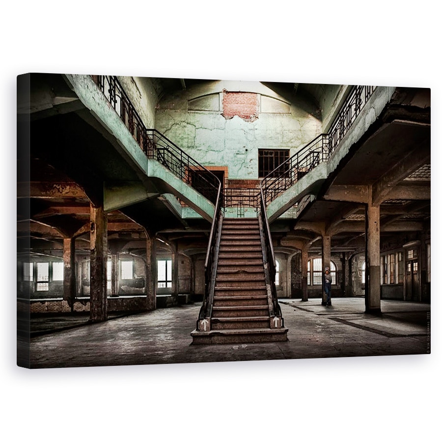 Tablou canvas - Scari Urbane, Belgia, Vechi, Abandonat, Uitat, Rupt, 60 x 100 cm