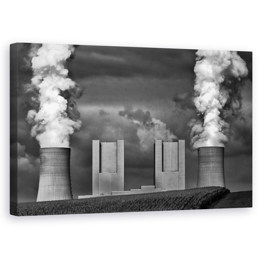 Tablou canvas - Blockbuster-ul, Industrial, Fabrica, Fum, Poluare, Industrie, 50 x 80 cm
