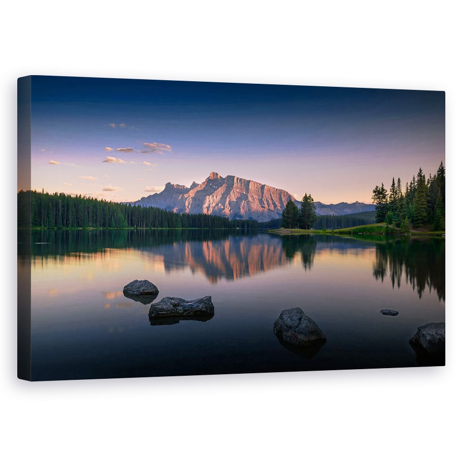 Tablou canvas - Serenitate, Canada, Stancosi, Banff, Munte, Lac, 60 x 100 cm