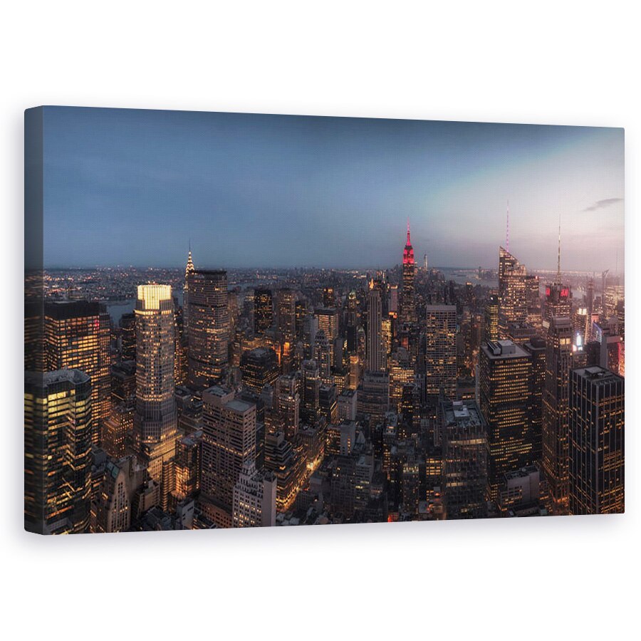 Tablou canvas - 0, New York, Noapte, Statele Unite Ale Americii, 50 x 80 cm