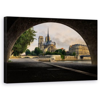 Tablou canvas - Parisul Devreme, Paris, Notre Dame, Franta, Arc, Tunel, 60 x 100 cm Tablou canvas - Parisul Devreme, Paris, Notre Dame, Franta, Arc, Tunel, 60 x 100 cm