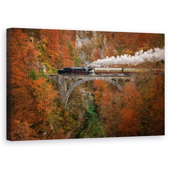 Tablou canvas - Tren De Muzeu, Toamna, Sangera, Pod, Canion, Destinatie, 60 x 100 cm Tablou canvas - Tren De Muzeu, Toamna, Sangera, Pod, Canion, Destinatie, 60 x 100 cm
