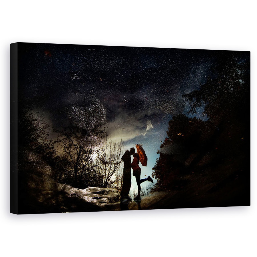 Tablou canvas - Primul Sarut, Imbratisare, Dragoste, Romantism, 60 x 100 cm