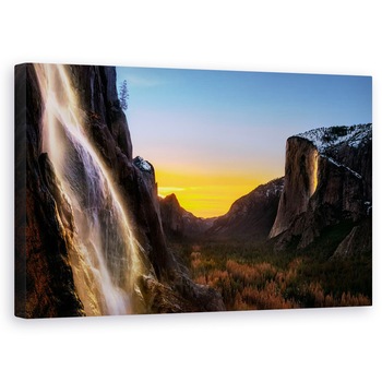 Tablou canvas - Cascada Dubla, Yosemite, Licurici, Cadere, California, 50 x 80 cm Tablou canvas - Cascada Dubla, Yosemite, Licurici, Cadere, California, 50 x 80 cm