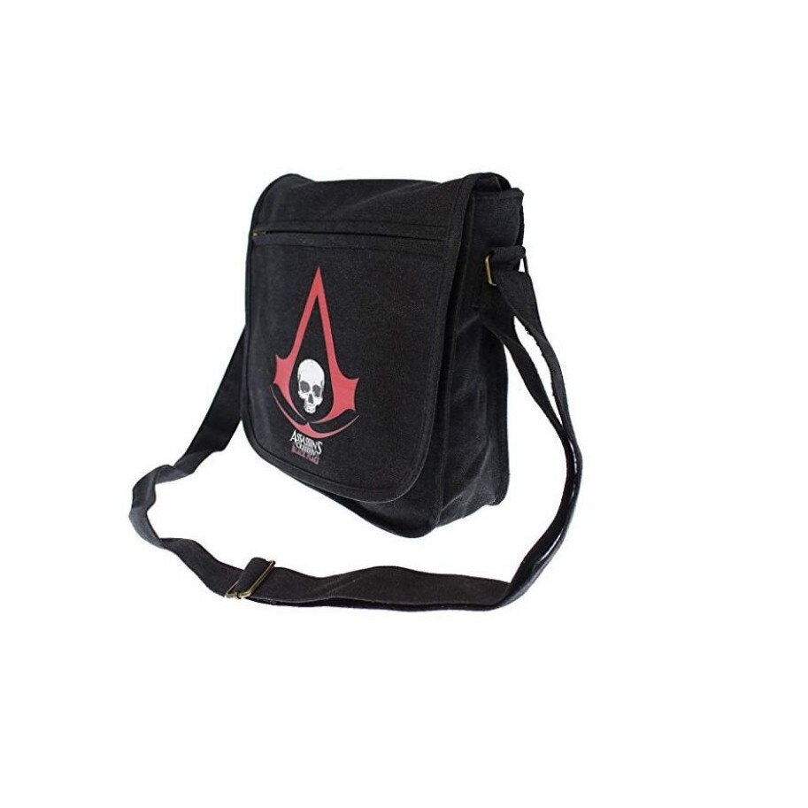 Geanta Mesager Assassins Creed Black Flag Crest cu logo Messenger Bag