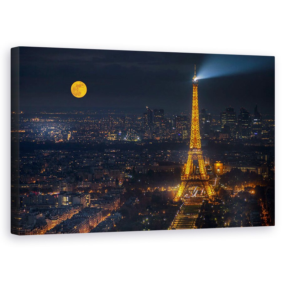 Tablou canvas - Tacere, Luna Plina, Cer, Paris, 50 x 80 cm