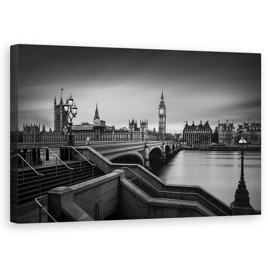 Tablou canvas - Podul Westminster, Arhitectura, Modern, Oras, Cladire, Perspectiva, 60 x 100 cm
