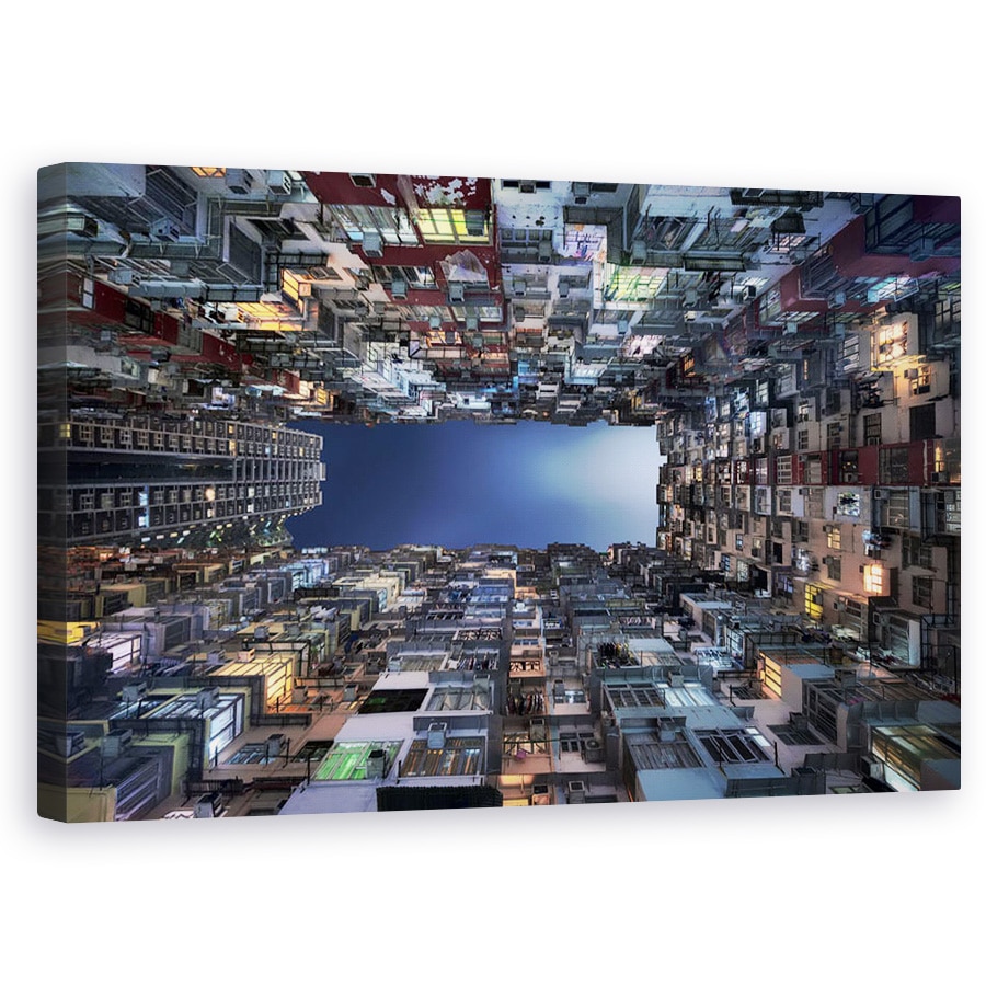 Tablou canvas - Cladiri Stup, China, Urban, Peisaj Urban, Hong Kong, Oras, 60 x 100 cm