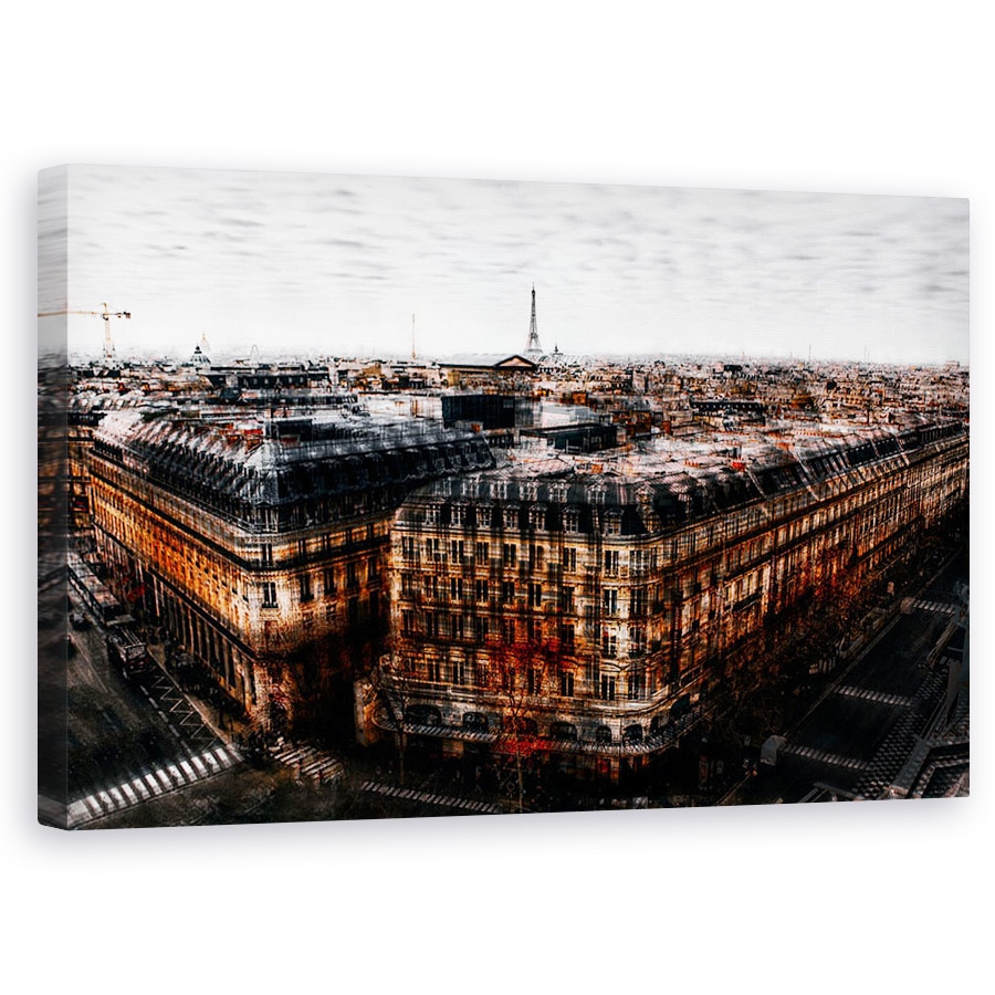 Tablou canvas - Pe Acoperisurile Parisului, Oras, Abstract, Strada, Umbra, 60 x 100 cm