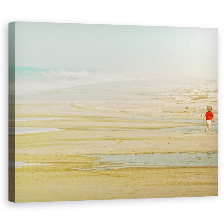 Картина на платно - In My Way, Young, Beach, Child, Boy, Child, 80 x 100 cm