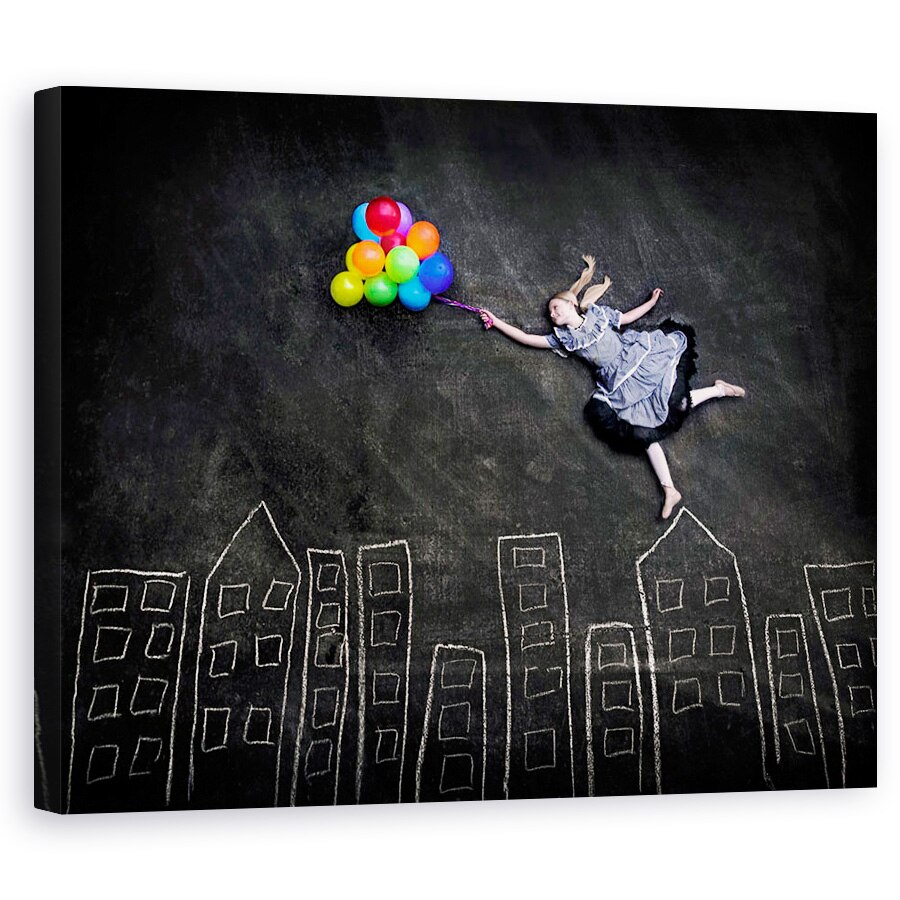 Tablou canvas - Zburand Pe Acoperisuri, Baloane, Fata, Creta, Vancouver, Washington, 24 x 30 cm