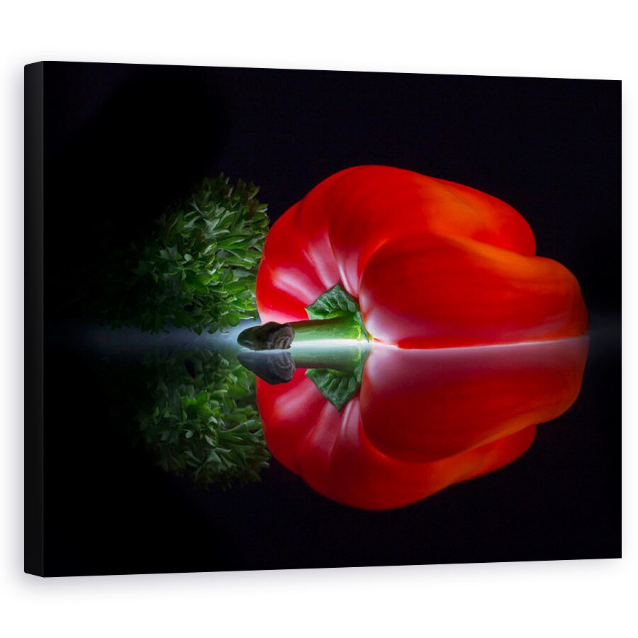 Tablou canvas - Taiat, Paprika, Alimente, Arta, Reflectie, Rosu, 24 x 30 cm