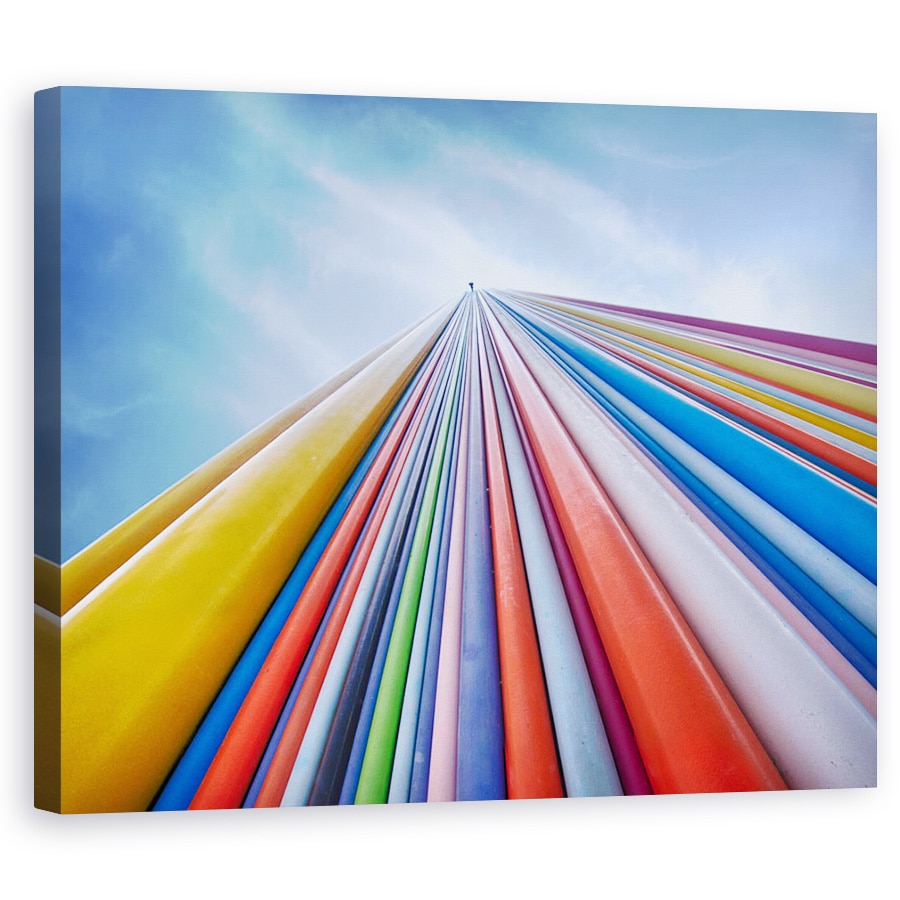 Tablou canvas - Curcubeu Dintr-Un Nor, Paris, Culoare, Grinzi, 80 x 100 cm