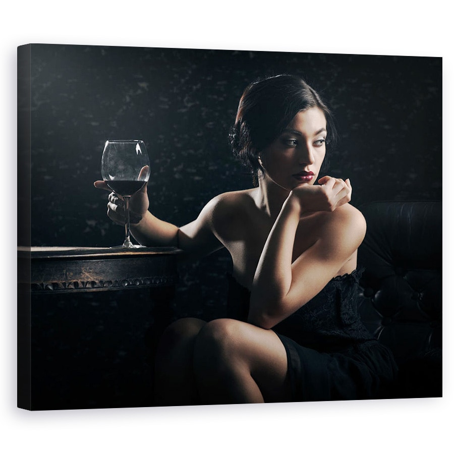 Tablou canvas - Vin, Portret, Vin, Fata, Femeie, 60 x 75 cm