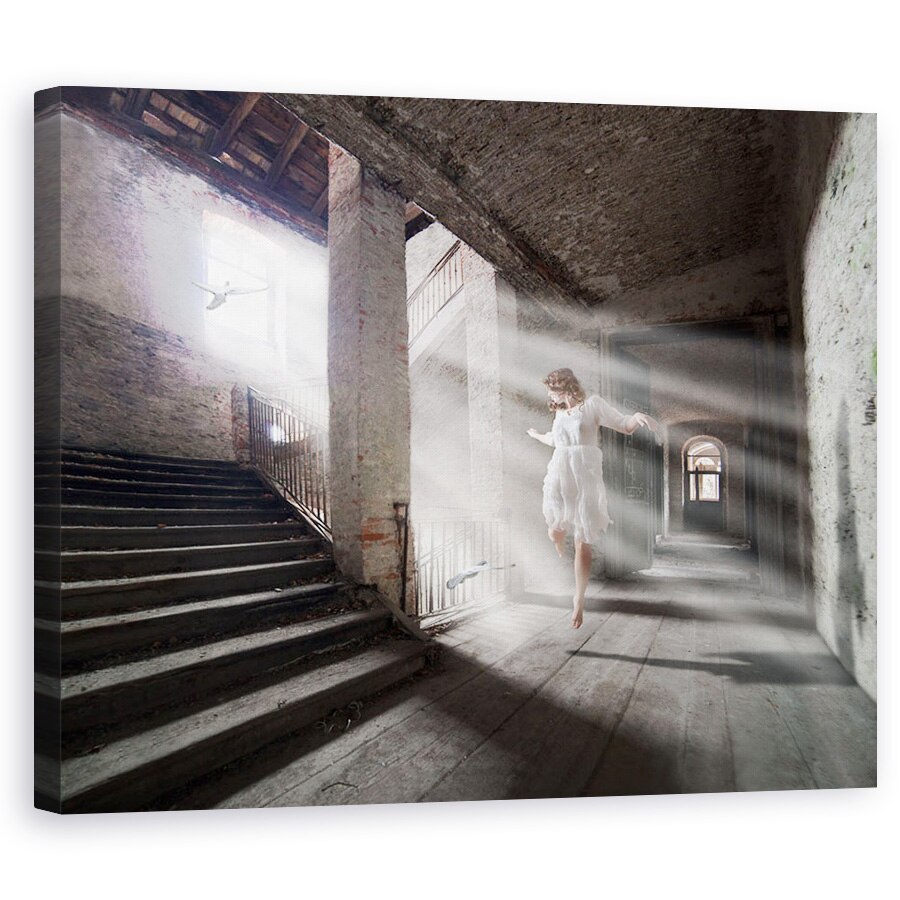 Tablou canvas - Lasa Viata Sa Mearga Mai Departe, Arhitectura, Emotie, Sentiment, 40 x 50 cm