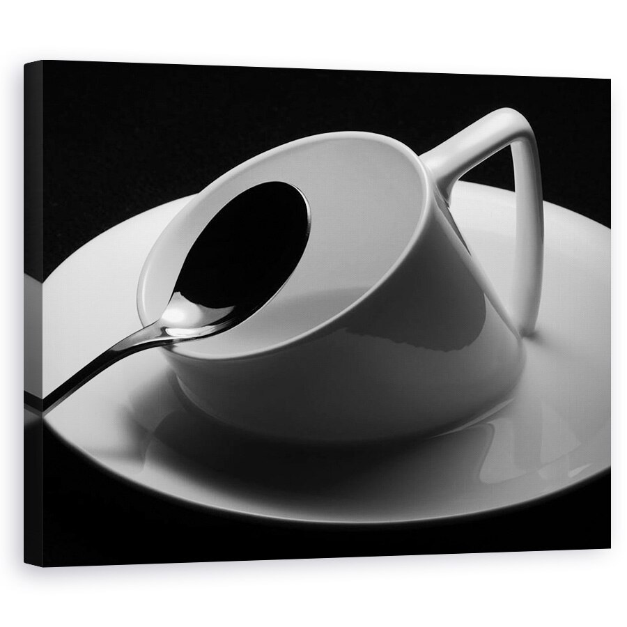 Tablou canvas - Scufundare, Ceasca De Ceai, Lingura, Tacamuri, Cafenea, Bucatarie, 24 x 30 cm