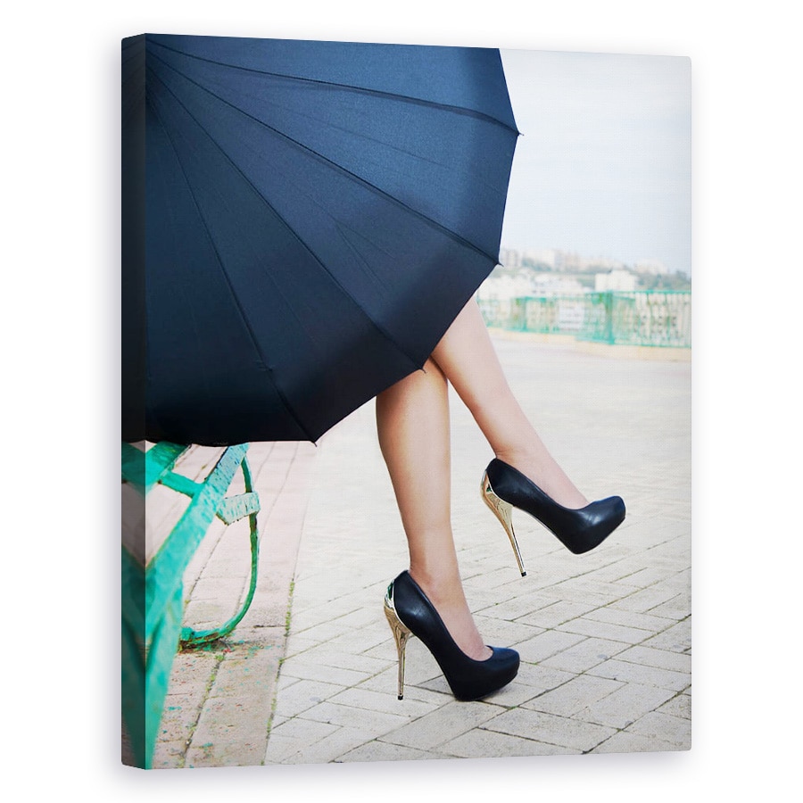 Tablou canvas - Pauza De Cafea, Moda, Banca, Umbrela, Acoperi, Acoperit, 24 x 30 cm