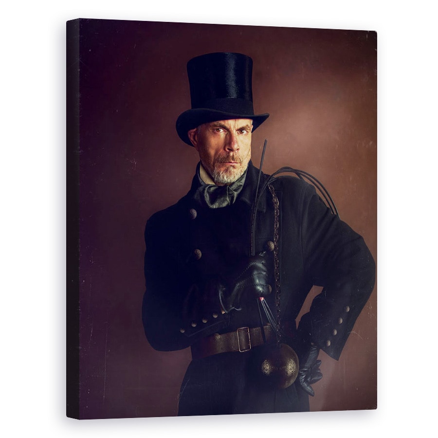 Tablou canvas - Hornar, Portret, Vintage, Retro, Palarie, 24 x 30 cm