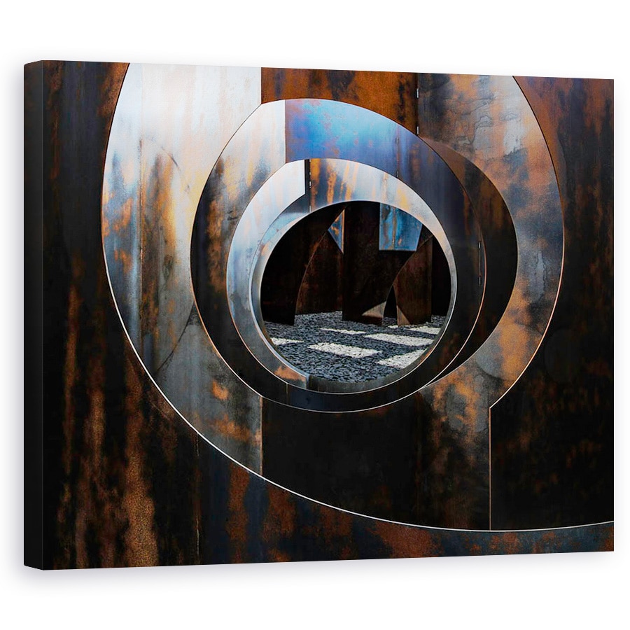 Tablou canvas - Distribuitor De Lumina, Metal, Ruginit, Arhitectura, Abstract, 24 x 30 cm